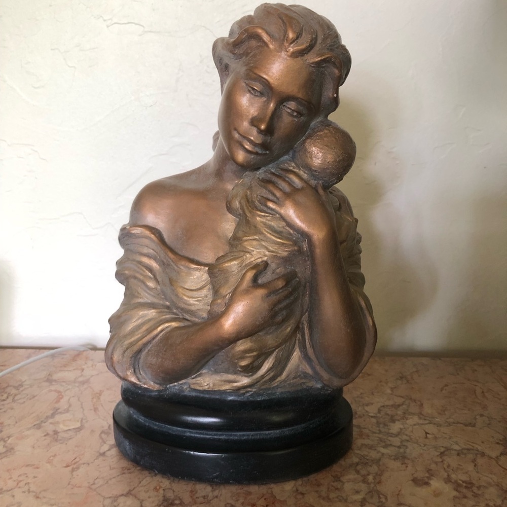 Alice Heath vintage tabletop Mother and Child Sculpture “Heaven Sent”